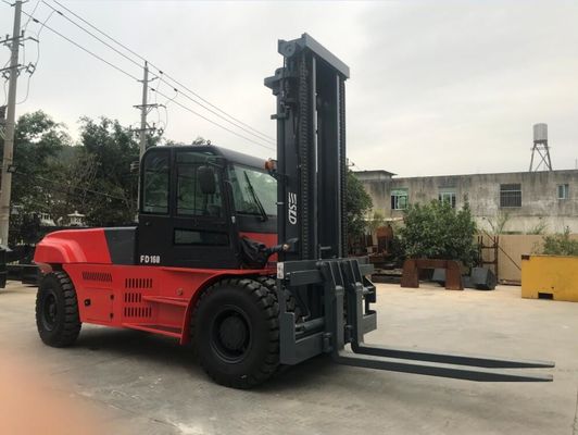 16Ton काउंटरबलेंस फोर्कलिफ्ट ट्रक वाइड व्यू केबिन ए के साथ