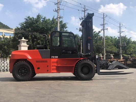 FD320 32 टन डीजल भारी शुल्क फोर्कलिफ्ट ट्रक वीचाई इंजन 4.0g मस्त कंटेनर हैंडलिंग