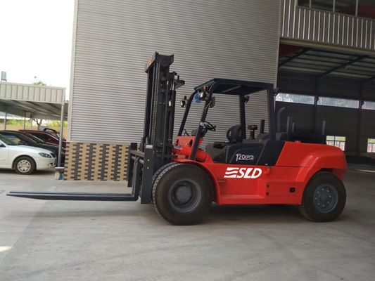 FD120 3000 मिमी मस्तूल उठाने 12000kgs 12 टन भारी कांटा लिफ्ट ट्रक