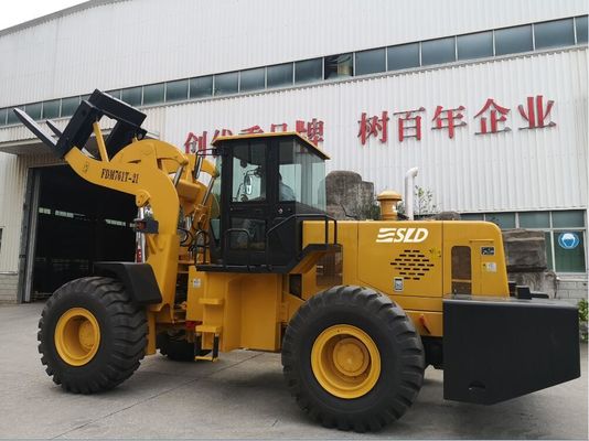 175kw 3430 मिमी मस्त 23 टन भारोत्तोलन ब्लॉक फोर्कलिफ्ट लोडर