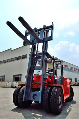 FD100 10T डीजल फोर्कलिफ्ट ट्रक पूर्ण केबिन वायवीय टायर